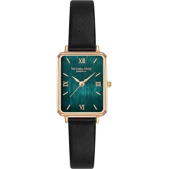 VICTORIA HYDE Womens Elegant Watch Mother of Pearl Dial Black Leather Band - Picture 8 of 14